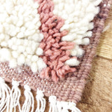 MyTindy Authentic White And Red Moroccan Small Rug - 4x5 Ft Wool Berber Carpet, view 6