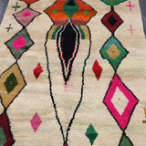 MyTindy Authentic Boujaad Moroccan Rug - Handmade Berber Wool Carpet for Stylish Home Decor, view 3
