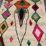MyTindy Authentic Boujaad Moroccan Rug - Handmade Berber Wool Carpet for Stylish Home Decor, view 4