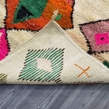 MyTindy Authentic Boujaad Moroccan Rug - Handmade Berber Wool Carpet for Stylish Home Decor, view 6
