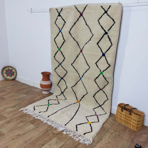 MyTindy Authentic Moroccan Rug 4x8 Ft, Beni Orain Rug, Moroccan Rug, Large Moroccan Rug, 4x8 Rugs