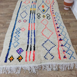 MyTindy Authentic Moroccan rug Style Azilal rug 4x8 ft Handmade rug Berber rug, view 3