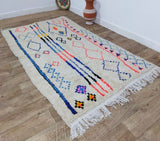 MyTindy Authentic Moroccan rug Style Azilal rug 4x8 ft Handmade rug Berber rug, view 4