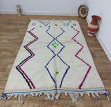 MyTindy Authentic Moroccan rug Style Azilal rug 4x8 ft Handmade rug Berber rug, view 2