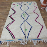 MyTindy Authentic Moroccan rug Style Azilal rug 4x8 ft Handmade rug Berber rug, view 3