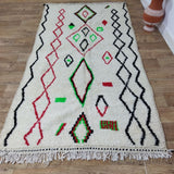 MyTindy Authentic Moroccan rug Style Azilal rug 4x8 ft Handmade rug Berber rug, view 3