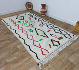 MyTindy Authentic Moroccan rug Style Azilal rug 4x8 ft Handmade rug Berber rug, view 5