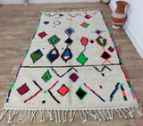 MyTindy Authentic Moroccan rug Style Azilal rug 4x8 ft Handmade rug Berber rug, view 2