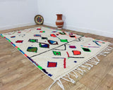 MyTindy Authentic Moroccan rug Style Azilal rug 4x8 ft Handmade rug Berber rug, view 5