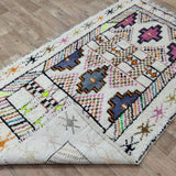 MyTindy Authentic Moroccan rug Style Azilal rug 4x8 ft Handmade rug Berber rug, view 4