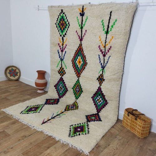 MyTindy Authentic Moroccan rug Style Azilal rug 5x8 ft Handmade rug Berber rug