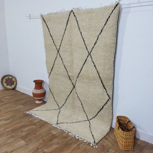 MyTindy Authentic Moroccan rug Style Beni Ouarain rug 4x7 ft Handmade Rug Berber rug