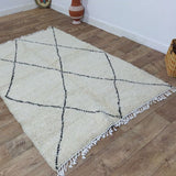 MyTindy Authentic Moroccan rug Style Beni Ouarain rug 4x7 ft Handmade Rug Berber rug, view 5