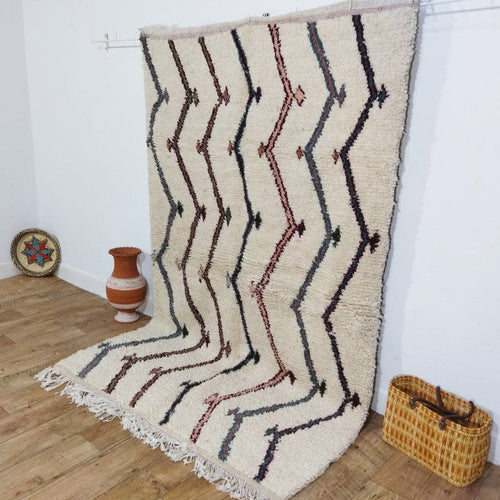 MyTindy Authentic Moroccan rug Style Beni Ouarain rug 4x7 ft Handmade Rug Berber rug