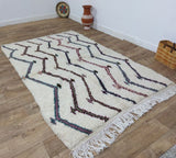 MyTindy Authentic Moroccan rug Style Beni Ouarain rug 4x7 ft Handmade Rug Berber rug, view 4
