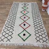 MyTindy Authentic Moroccan rug Style Azilal rug 4x7 ft Handmade Rug Berber rug, view 3