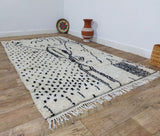 MyTindy Authentic Carpet Morocco Style Beni Ouarain rug 4x8 ft Handmade Rug berber rugs from morocco, view 3