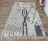 MyTindy Authentic Carpet Morocco Style Beni Ouarain rug 4x8 ft Handmade Rug berber rugs from morocco, view 4