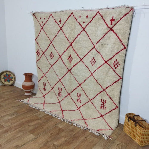 MyTindy Authentic Moroccan rug Style Beni Ouarain rug 6x6 ft Handmade Rug Berber rug