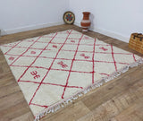 MyTindy Authentic Moroccan rug Style Beni Ouarain rug 6x6 ft Handmade Rug Berber rug, view 3
