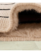 MyTindy Authentic Moroccan Wool Black and White Beni Mrirt Rug, view 4
