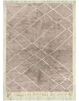 MyTindy Authentic Moroccan Wool Brown Beni Mrirt Rug, view 2