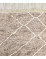 MyTindy Authentic Moroccan Wool Brown Beni Mrirt Rug, view 4