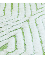 MyTindy Authentic Moroccan Wool White and Green Beni Mrirt Rug, view 3
