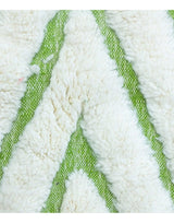 MyTindy Authentic Moroccan Wool White and Green Beni Mrirt Rug, view 4