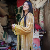 MyTindy AYA Gold Velvet Moroccan Kimono, view 3