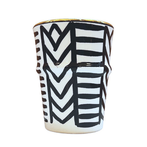 MyTindy AZA - Ceramic & Gold Moroccan Cup