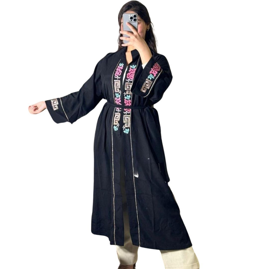 MyTindy AZAL Black Moroccan Kimono