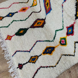 MyTindy Authentic Colorful Rug 5x8 Ft - Moroccan Wool Berber Carpet, view 3