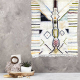 MyTindy Azilal ecru Moroccan carpet with coloured patterns 250x165 cm, view 2