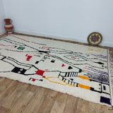 MyTindy Authentic Moroccan Rug Style Azilal Rug - Area Rug 6x10 Feet, view 4