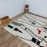MyTindy Authentic Moroccan Rug Style Azilal Rug - Area Rug 6x10 Feet, view 5