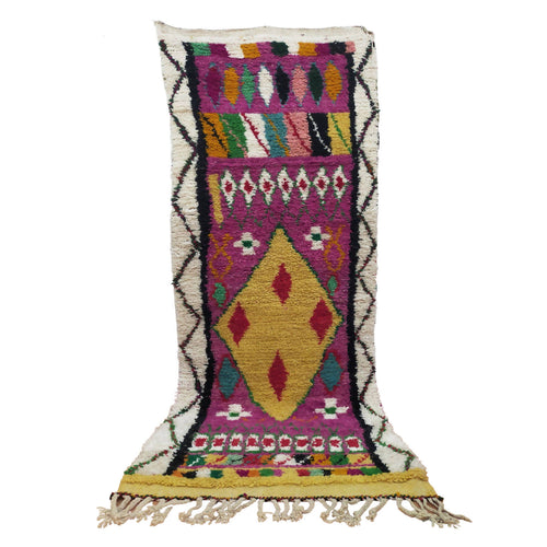 MyTindy Azilal Runner Berber Vintage Handmade Moroccan Tribal Rug