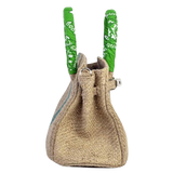 MyTindy 24H LALO Green Coffee Jute Handbag, view 3