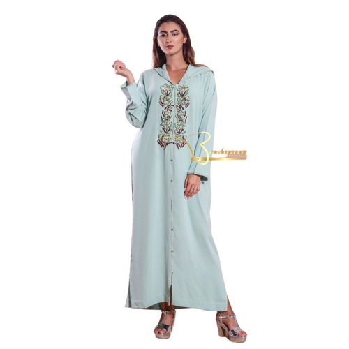 MyTindy Baby Blue Beaded Djellaba