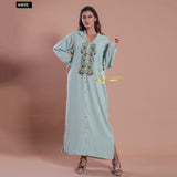 MyTindy Baby Blue Beaded Djellaba, view 3
