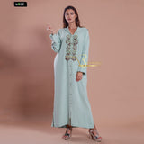 MyTindy Baby Blue Beaded Djellaba, view 4