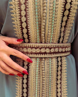 MyTindy Baby Blue & Gold Kaftan, view 2