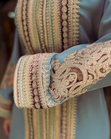 MyTindy Baby Blue & Gold Kaftan, view 3