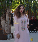 MyTindy Baby Pink Djellaba with Pearls, view 2