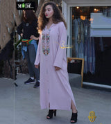 MyTindy Baby Pink Djellaba with Pearls, view 3