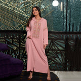 MyTindy Baby Pink Embroidered Djellaba, view 3