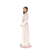 MyTindy Baby Pink Velvet Kaftan, view 2