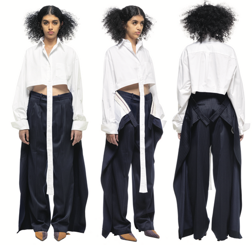 MyTindy BACKSIDES PANELS TAILORED PANTS