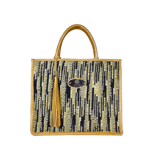 MyTindy Bahia bag in Leather and Boucharouite / Mtd
