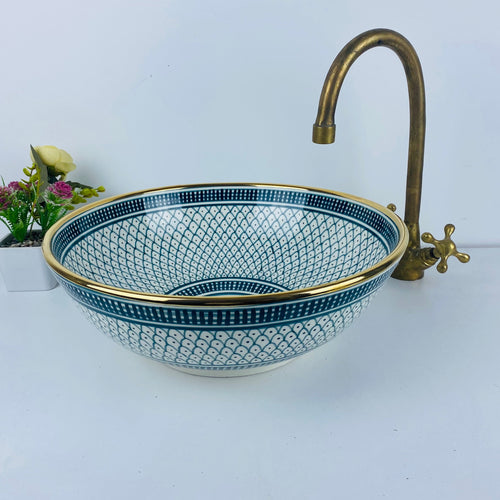 MyTindy RES - Standard Gold - Moroccan Ceramic Sink
